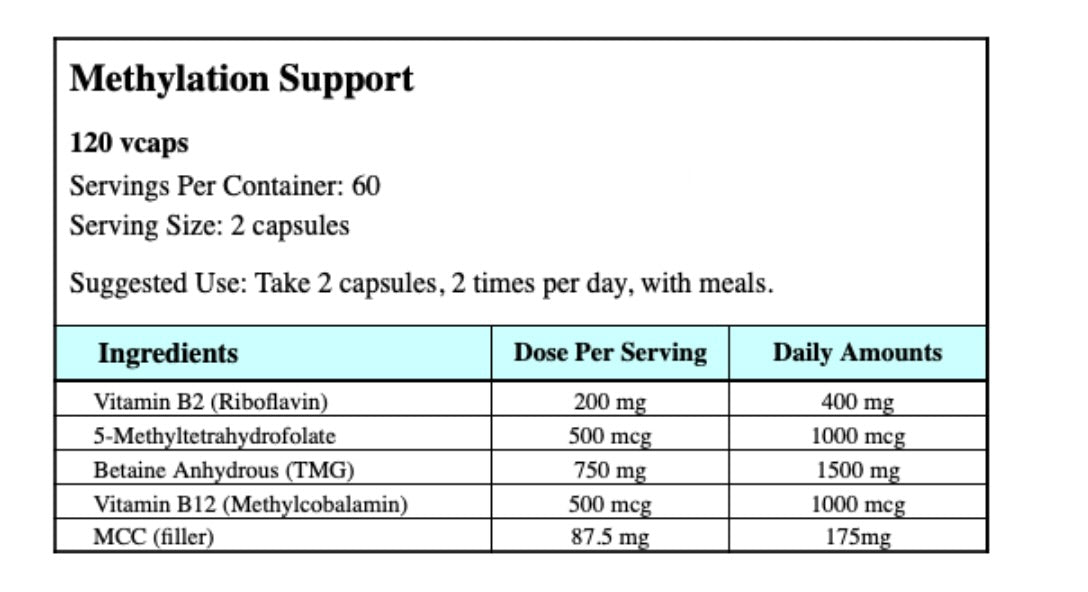 Methylation Support